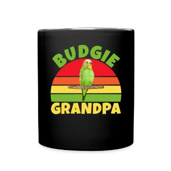 Budgie Gift - Full Colour Mug - black - Front