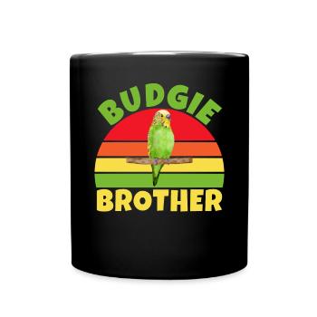 Budgie Gift - Full Colour Mug - black - Front
