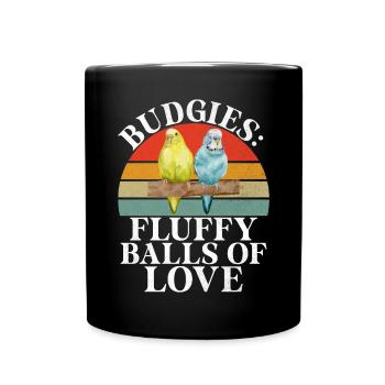 Budgie Gift - Full Colour Mug - black - Front