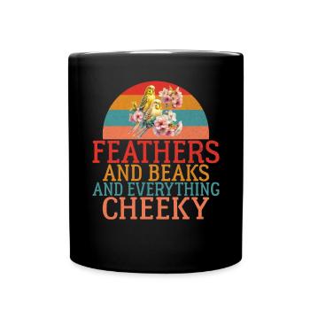 Budgie Gift - Full Colour Mug - black - Front