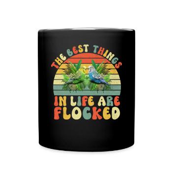 Budgie Gift - Full Colour Mug - black - Front