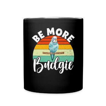 Budgie Gift - Full Colour Mug - black - Front