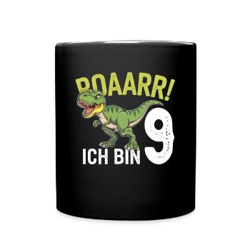 9e anniversaire 9 ans Dino Dinosaur Fan - Mug uni - noir - Devant