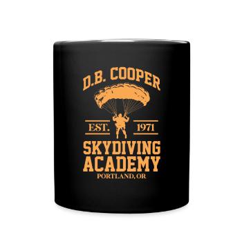 Skydive Skydiver Skydiving Fallschirm Geschenk - Tasse einfarbig - Schwarz - Vorne