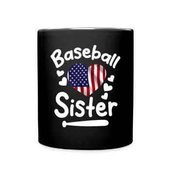 Baseball Sport Baseballspieler Pitcher Catcher USA - Tasse einfarbig - Schwarz - Vorne