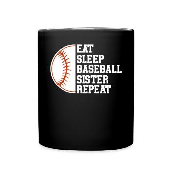Baseball Sports Baseball Player Pitcher Catcher USA - Full Colour Mug - black - Front