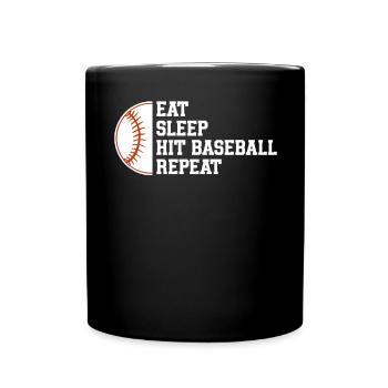 Baseball Sports Joueur de baseball Lanceur Receveur États-Unis - Mug uni - noir - Devant