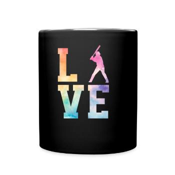 Baseball Sports Joueur de baseball Lanceur Receveur États-Unis - Mug uni - noir - Devant
