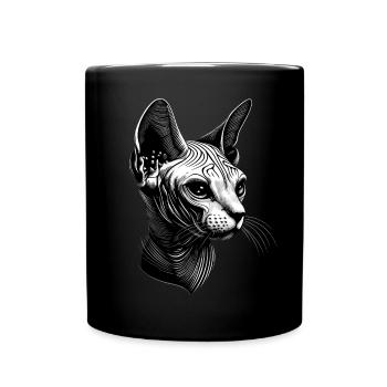 Chat Sphynx Chat Sphynx Chat Canadien Mignon Sphinx - Mug uni - noir - Devant