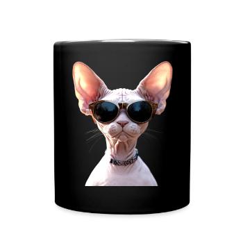 Chat Sphynx Chat Sphynx Chat Canadien Mignon Sphinx - Mug uni - noir - Devant