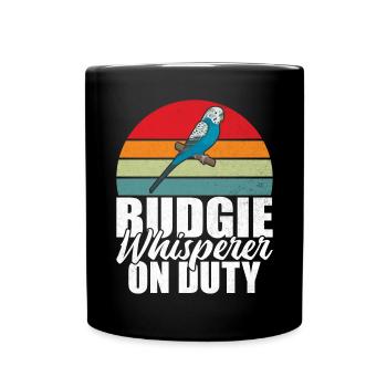 Cadeau de perruche - Mug uni - noir - Devant