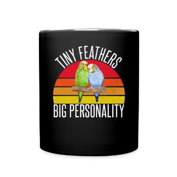 Budgie Gift - Full Colour Mug - black - Front