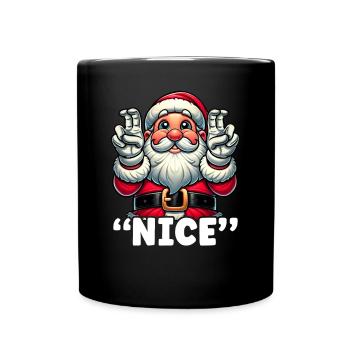 Noël Liste mignonne Père Noël Coquin - Mug uni - noir - Devant