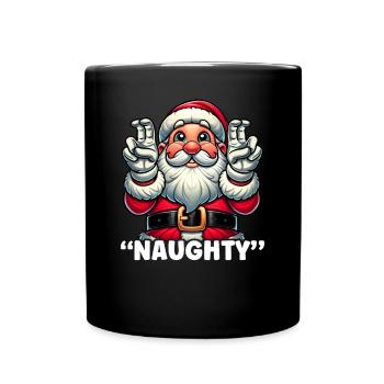 Noël Liste mignonne Père Noël Coquin - Mug uni - noir - Devant