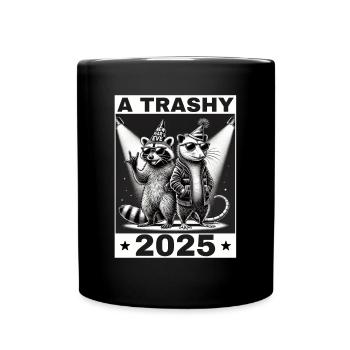 raton laveur opossum réveillon du jour de l’an 2025 raton laveur - Mug uni - noir - Devant