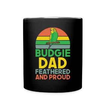 Budgie Gift - Full Colour Mug - black - Front