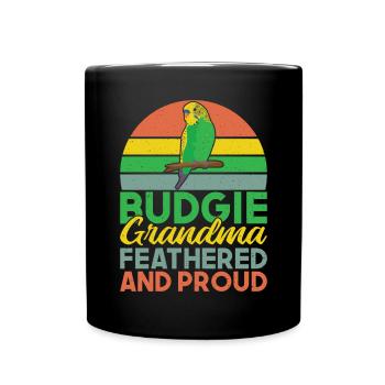 Budgie Gift - Tasse einfarbig - Schwarz - Vorne