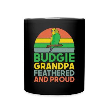 Budgie Gift - Full Colour Mug - black - Front