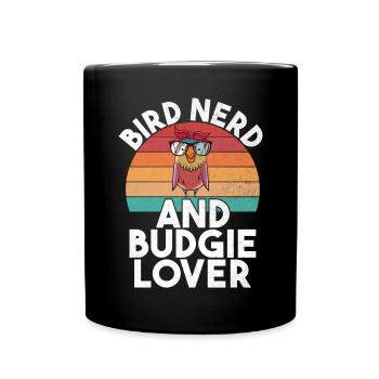 Budgie Gift - Full Colour Mug - black - Front