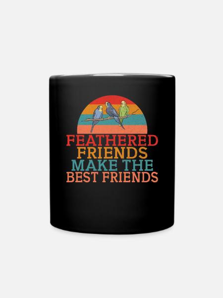 Budgie Gift - Full Colour Mug - black