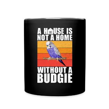 Budgie Gift - Full Colour Mug - black - Front