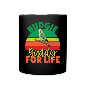 Cadeau de perruche - Mug uni - noir - Devant