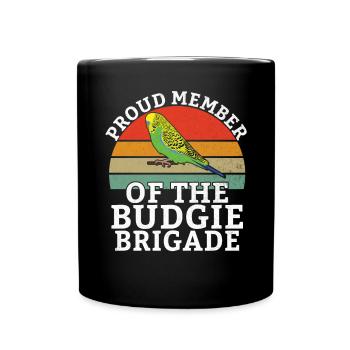 Cadeau de perruche - Mug uni - noir - Devant