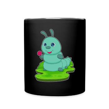 Sucette chenille - Mug uni - noir - Devant