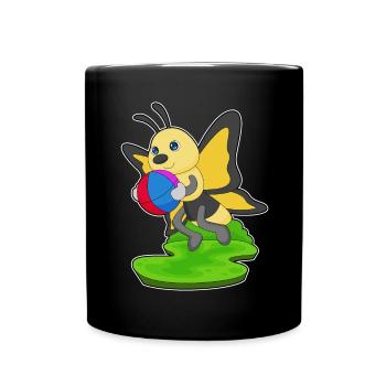 Natation papillon Water-polo Été - Mug uni - noir - Devant