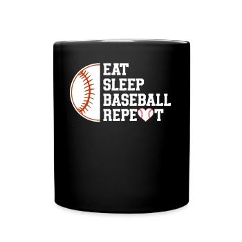 Baseball Sports Joueur de baseball Lanceur Receveur États-Unis - Mug uni - noir - Devant