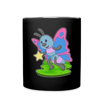 Butterfly Star - Full Colour Mug - black - Front