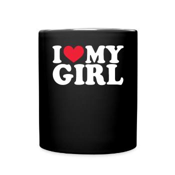 Petite amie Petite amie Relation Couple Amour Couple - Mug uni - noir - Devant