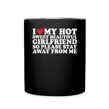 Petite amie Petite amie Relation Couple Amour Couple - Mug uni - noir - Devant