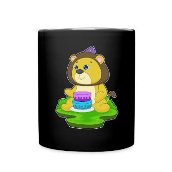 Gâteau d’anniversaire Lion - Mug uni - noir - Devant