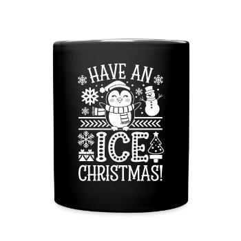 Penguin Christmas Word Game - Full Colour Mug - black - Front