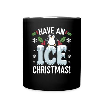 Penguin Christmas Cream Christmas - Full Colour Mug - black - Front
