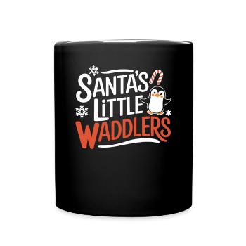 Pingouin de Noël Little Waddle Kids du Père Noël - Mug uni - noir - Devant