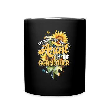 Non seulement la tante, mais aussi la marraine - Mug uni - noir - Devant
