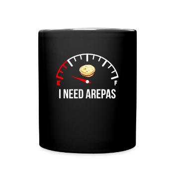 necesito arepas, venezuelan arepa - Tasse einfarbig - Schwarz - Vorne