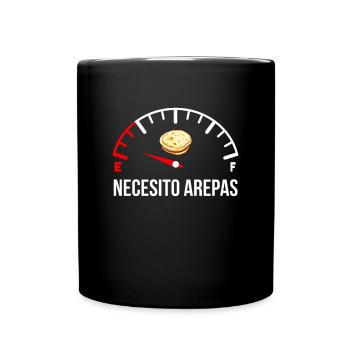 necesito arepas, venezuelan arepa - Tasse einfarbig - Schwarz - Vorne