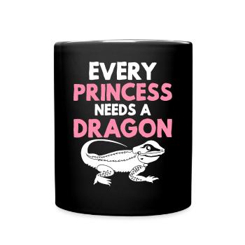 Bartagame Eidechse Liebhaber Mädchen Prinzessin br - Tasse einfarbig - Schwarz - Vorne