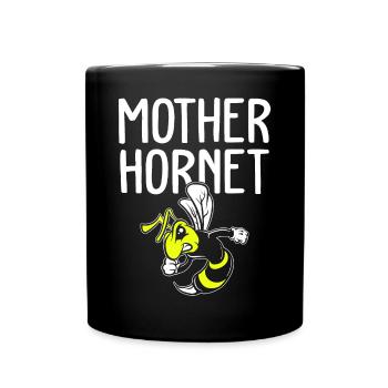 Imker Imkerei Bienenstock Mutter Hornisse - Tasse einfarbig - Schwarz - Vorne