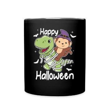 Monkey Happy Halloween T-Rex Mummy Costume - Full Colour Mug - black - Front