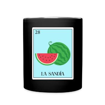 Melon pastèque Fruit d’été Cadeau végétalien - Mug uni - noir - Devant