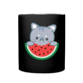 Melon pastèque Fruit d’été Cadeau végétalien - Mug uni - noir - Devant