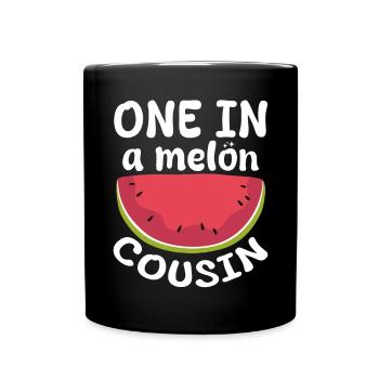 Pastèque cousin melon d’été cadeau de fruits d’été - Mug uni - noir - Devant