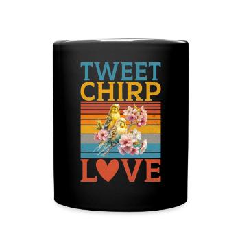 Budgie Gift - Full Colour Mug - black - Front