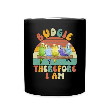 Budgie Gift - Full Colour Mug - black - Front