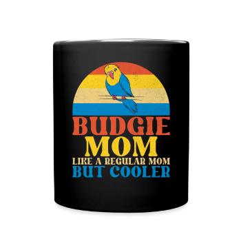 Budgie Gift - Tasse einfarbig - Schwarz - Vorne
