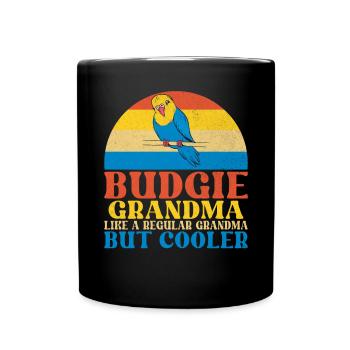 Budgie Gift - Full Colour Mug - black - Front